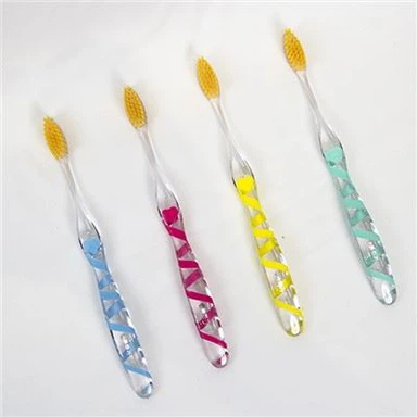 Minkštas skaidrus dantų šepetėlis suaugusiems